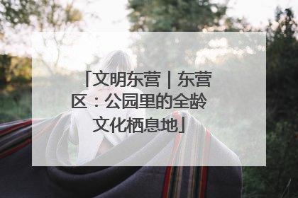 文明东营｜东营区：公园里的全龄文化栖息地