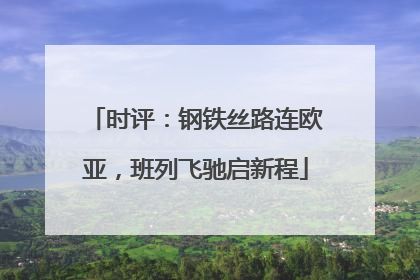 时评：钢铁丝路连欧亚，班列飞驰启新程