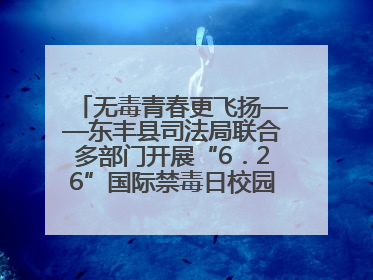 无毒青春更飞扬——东丰县司法局联合多部门开展“6．26”国际禁毒日校园宣讲活动