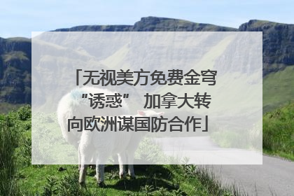 无视美方免费金穹“诱惑” 加拿大转向欧洲谋国防合作