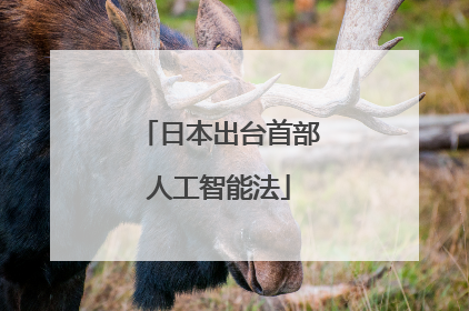 日本出台首部人工智能法