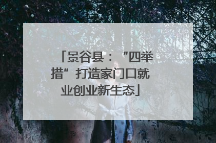 景谷县：“四举措”打造家门口就业创业新生态