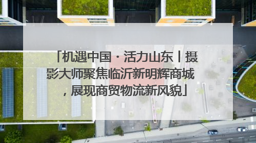 机遇中国・活力山东丨摄影大师聚焦临沂新明辉商城，展现商贸物流新风貌