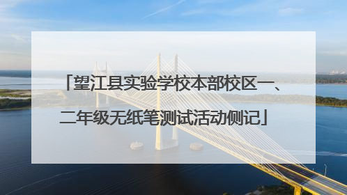 望江县实验学校本部校区一、二年级无纸笔测试活动侧记