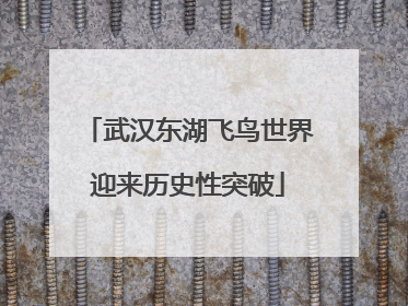 武汉东湖飞鸟世界迎来历史性突破