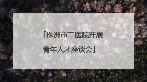 株洲市二医院开展青年人才座谈会