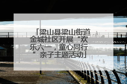 梁山县梁山街道金城社区开展“欢乐六一，童心同行”亲子主题活动