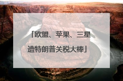 欧盟、苹果、三星遭特朗普关税大棒