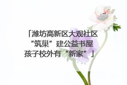 潍坊高新区大观社区“筑巢”建公益书屋 孩子校外有“新家”