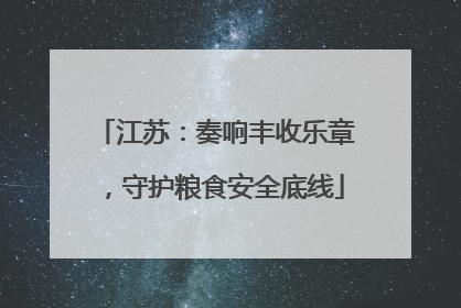 江苏：奏响丰收乐章，守护粮食安全底线
