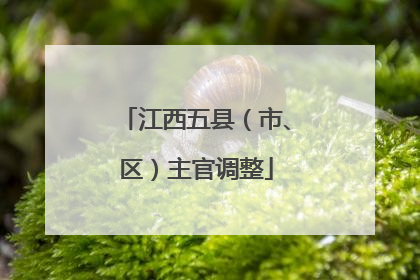 江西五县（市、区）主官调整
