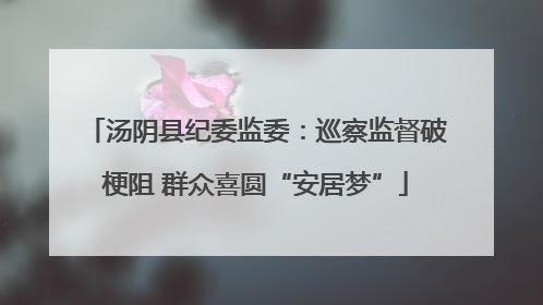 汤阴县纪委监委：巡察监督破梗阻 群众喜圆“安居梦”