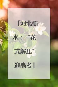 河北衡水：“花式解压”迎高考