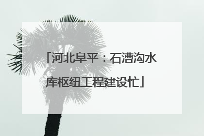 河北阜平：石漕沟水库枢纽工程建设忙