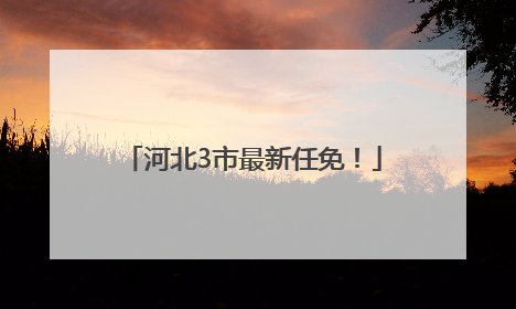 河北3市最新任免！