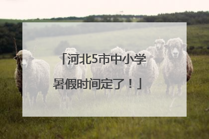河北5市中小学暑假时间定了！