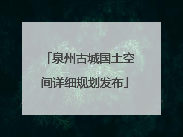 泉州古城国土空间详细规划发布
