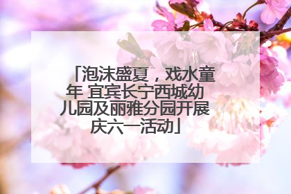 泡沫盛夏，戏水童年 宜宾长宁西城幼儿园及丽雅分园开展庆六一活动
