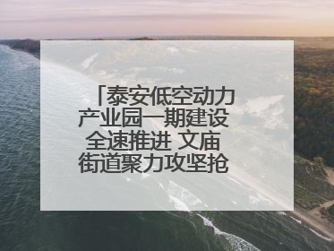 泰安低空动力产业园一期建设全速推进 文庙街道聚力攻坚抢抓“进度条”