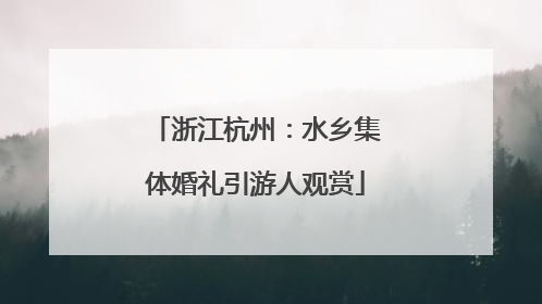 浙江杭州：水乡集体婚礼引游人观赏