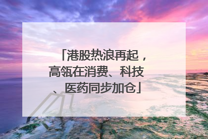 港股热浪再起，高瓴在消费、科技、医药同步加仓