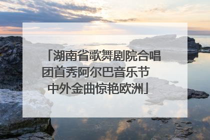 湖南省歌舞剧院合唱团首秀阿尔巴音乐节 中外金曲惊艳欧洲