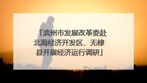 滨州市发展改革委赴北海经济开发区、无棣县开展经济运行调研