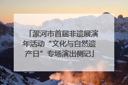 漯河市首届非遗展演年活动“文化与自然遗产日”专场演出侧记
