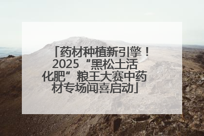 药材种植新引擎！2025“黑松土活化肥”粮王大赛中药材专场闻喜启动