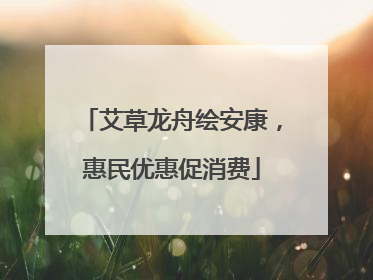 艾草龙舟绘安康，惠民优惠促消费