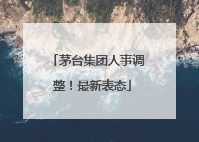 茅台集团人事调整！最新表态