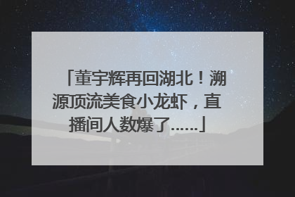 董宇辉再回湖北！溯源顶流美食小龙虾，直播间人数爆了……