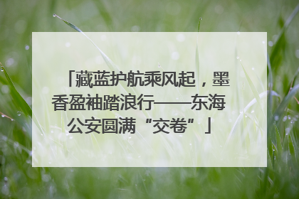 藏蓝护航乘风起，墨香盈袖踏浪行——东海公安圆满“交卷”