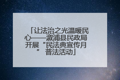 让法治之光温暖民心——溆浦县民政局开展“民法典宣传月” 普法活动