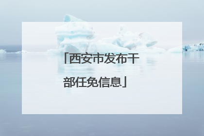 西安市发布干部任免信息