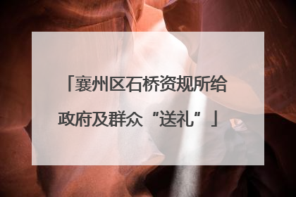 襄州区石桥资规所给政府及群众“送礼”