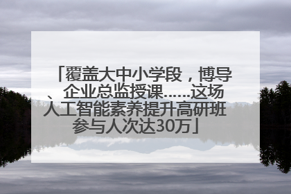 覆盖大中小学段，博导、企业总监授课……这场人工智能素养提升高研班参与人次达30万