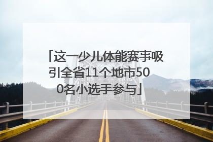 这一少儿体能赛事吸引全省11个地市500名小选手参与