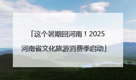 这个暑期回河南！2025河南省文化旅游消费季启动