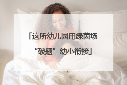 这所幼儿园用绿茵场“破题”幼小衔接