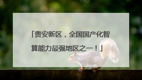 贵安新区，全国国产化智算能力最强地区之一！