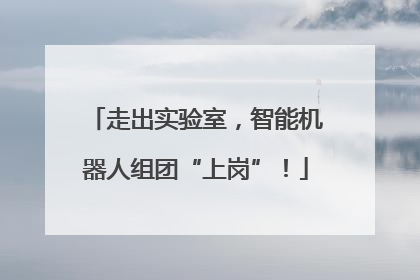 走出实验室，智能机器人组团“上岗”！