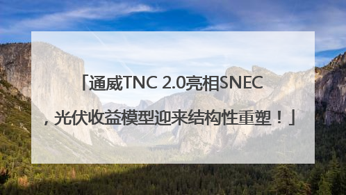 通威TNC 2.0亮相SNEC，光伏收益模型迎来结构性重塑！