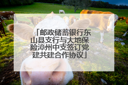 邮政储蓄银行东山县支行与大地保险漳州中支签订党建共建合作协议