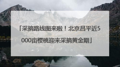 采摘路线图来啦！北京昌平近5000亩樱桃迎来采摘黄金期