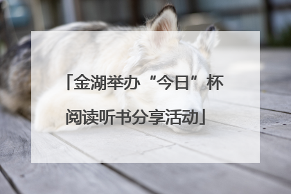 金湖举办“今日”杯阅读听书分享活动