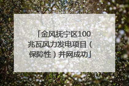 金风抚宁区100兆瓦风力发电项目（保障性）并网成功