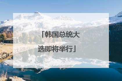 韩国总统大选即将举行