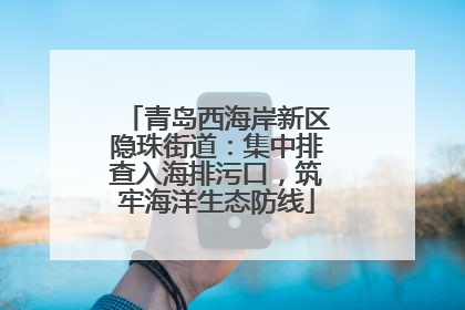 青岛西海岸新区隐珠街道：集中排查入海排污口，筑牢海洋生态防线