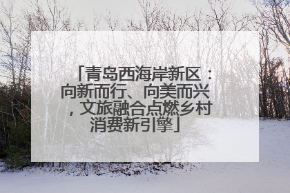 青岛西海岸新区：向新而行、向美而兴，文旅融合点燃乡村消费新引擎